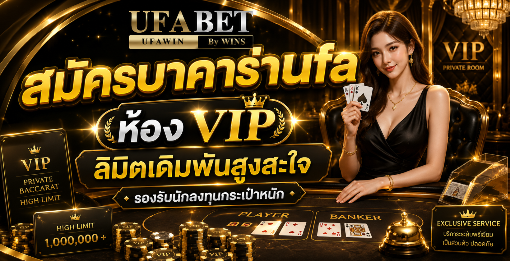 สมัครบาคาร่าufa ห้อง VIP ลิมิตเดิมพันสูงสะใจ รองรับนักลงทุนกระเป๋าหนัก